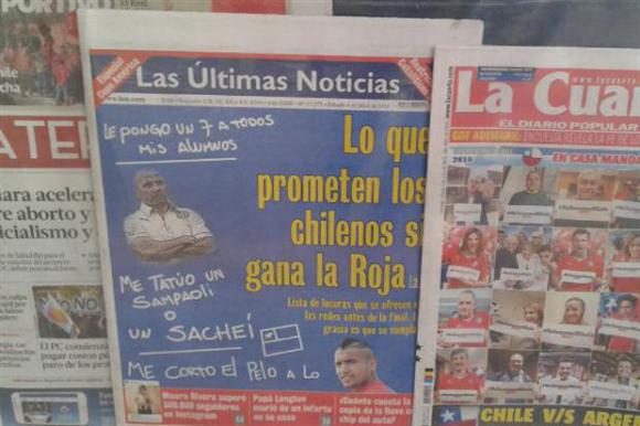 Cómo viven la final los diarios chilenos Cómo viven la final los diarios chilenos
