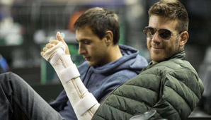 Del Potro acompañó al equipo de Copa Davis en un entrenamiento Del Potro acompañó al equipo de Copa Davis en un entrenamiento