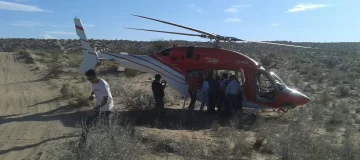 Se accidentó en medio del campo y debió ser traslado en el helicóptero provincial Se accidentó en medio del campo y debió ser traslado en el helicóptero provincial