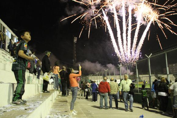 La celebración estuvo en las tribunas La celebración estuvo en las tribunas