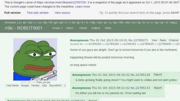 “Mañana no vayan a clase”, el mensaje que anticipó la masacre de Oregon “Mañana no vayan a clase”, el mensaje que anticipó la masacre de Oregon