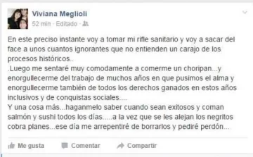 Meglioli se defendió: “El rifle sanitario no mata, adormece” Meglioli se defendió: “El rifle sanitario no mata, adormece”
