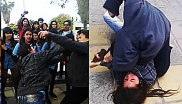 Otra vez, dos alumnas se trenzan a golpes al salir de la escuela y las filman Otra vez, dos alumnas se trenzan a golpes al salir de la escuela y las filman