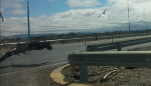 Motociclista quedó grave tras chocar con un auto en Ruta 40 Motociclista quedó grave tras chocar con un auto en Ruta 40