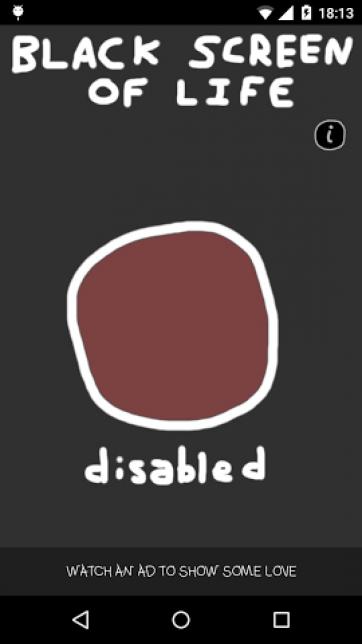 Una app, llamada Black Screen of life Una app, llamada Black Screen of life
