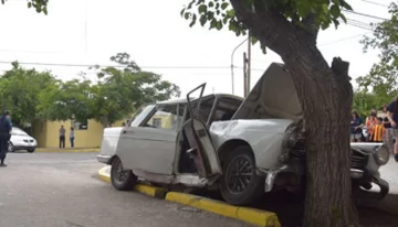 Un auto quedó abrazado a un árbol y una familia terminó herida Un auto quedó abrazado a un árbol y una familia terminó herida
