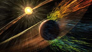 Una tormenta solar destruyó la atmósfera de Marte Una tormenta solar destruyó la atmósfera de Marte