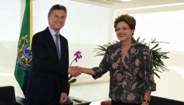Macri con Dilma en Brasilia Macri con Dilma en Brasilia