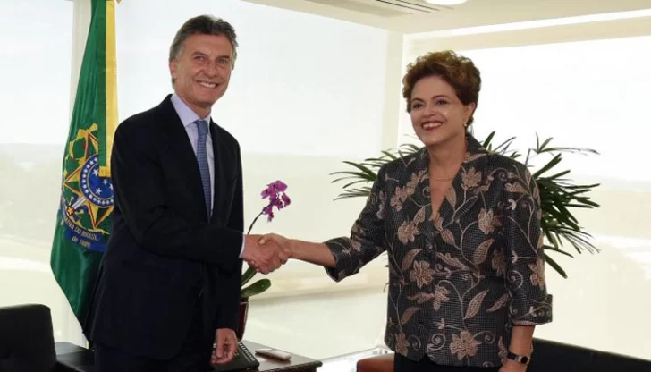Macri con Dilma en Brasilia Macri con Dilma en Brasilia