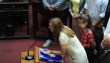 Las senadoras que juraron por “Néstor y Cristina” Las senadoras que juraron por “Néstor y Cristina”