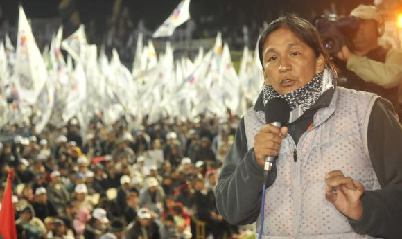 Milagro Sala está detenida por el acampe de protesta Milagro Sala está detenida por el acampe de protesta