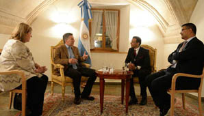 La primera ronda de reuniones de Mauricio Macri en Davos La primera ronda de reuniones de Mauricio Macri en Davos