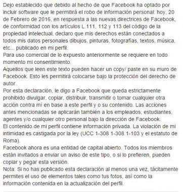 La carta que todos suben a Facebook no sirve para nada La carta que todos suben a Facebook no sirve para nada