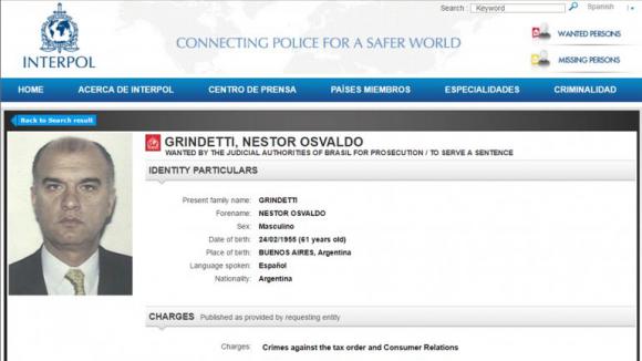 Un intendente macrista sale mencionado en una lista de buscados de Interpol Un intendente macrista sale mencionado en una lista de buscados de Interpol