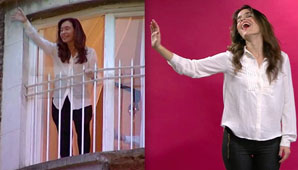 Un tutorial para bailar como CFK en el balcón Un tutorial para bailar como CFK en el balcón