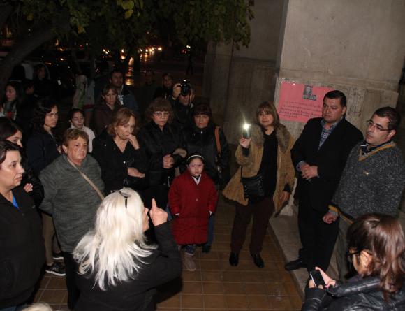 Primera protesta por la pena que le dieron a Oris y Ríos Primera protesta por la pena que le dieron a Oris y Ríos