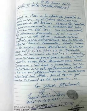 La carta con la que Lázaro Báez asegura que vio a Casanello y CFK en Olivos La carta con la que Lázaro Báez asegura que vio a Casanello y CFK en Olivos