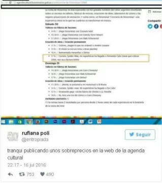 Insólito error en la agenda cultural de la Ciudad de Buenos Aires Insólito error en la agenda cultural de la Ciudad de Buenos Aires