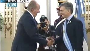 El rey emérito Juan Carlos saludó a Macri El rey emérito Juan Carlos saludó a Macri