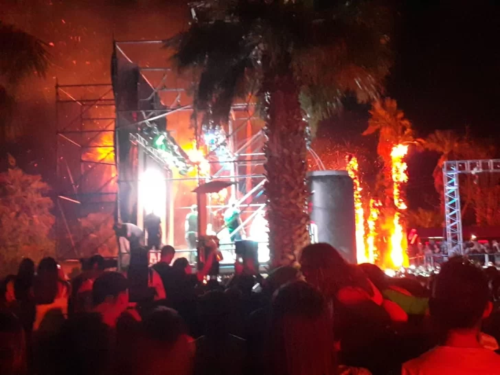 Temor durante un show en un boliche en el que se desató un incendio