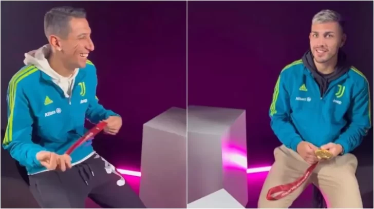 Di María y Paredes pesaron las medallas del Mundial, pero descubrieron un detalle increíble Di María y Paredes pesaron las medallas del Mundial, pero descubrieron un detalle increíble