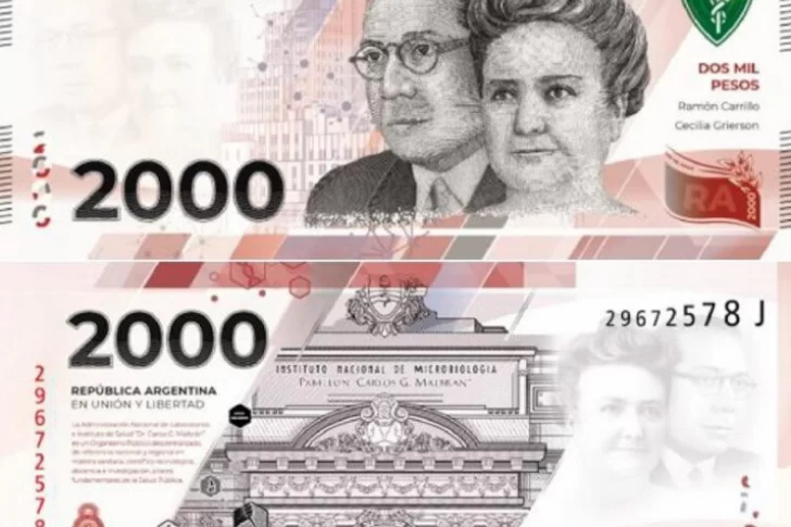 Aprueban billete de $2.000 con referentes de la medicina