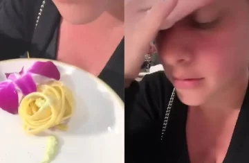 Fue a un restaurante y contó cuánto le cobraron por 10 fideos y una flor Fue a un restaurante y contó cuánto le cobraron por 10 fideos y una flor