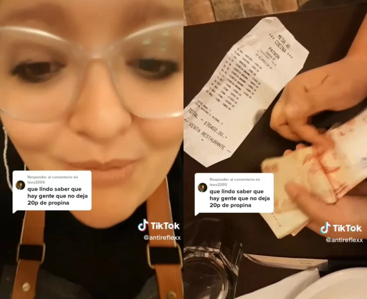 Una moza atendió una mesa con 17 personas y se indignó con la propina que dejaron Una moza atendió una mesa con 17 personas y se indignó con la propina que dejaron