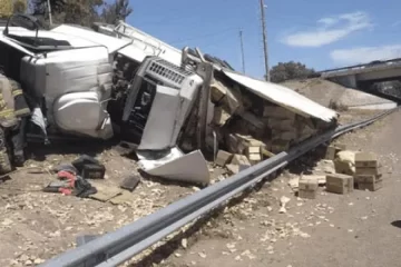 Un camión que transportaba papas fritas volcó y fue saqueado Un camión que transportaba papas fritas volcó y fue saqueado