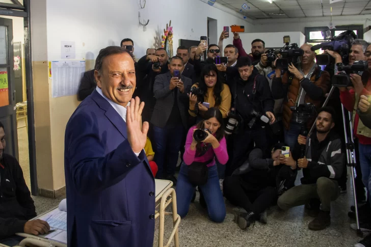 El peronismo riojano festejaba la reelección del gobernador Quintela
