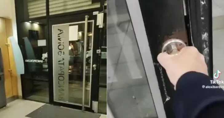 Insólito: fue a sacar plata del cajero automático y quedó encerrado Insólito: fue a sacar plata del cajero automático y quedó encerrado