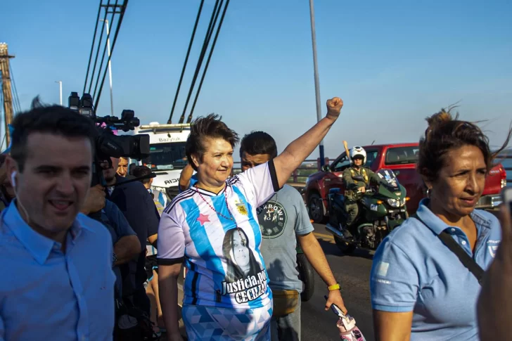 Una fuerte protesta, a un mes de la desaparición de Cecilia