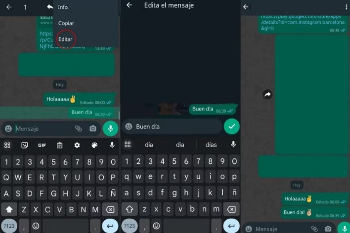Paso a paso para editar mensajes en WhatsApp Paso a paso para editar mensajes en WhatsApp