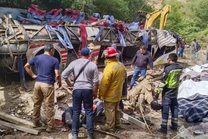 Al menos 27 personas murieron al caer un autobús en un barranco en México