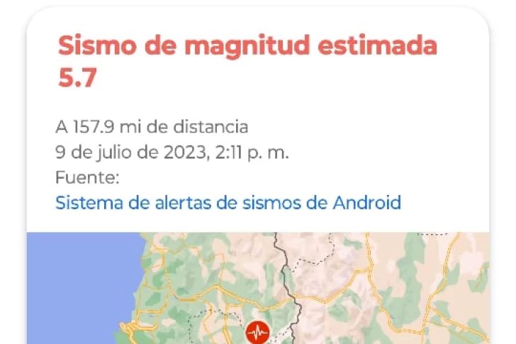 El alerta de Google en tiempo real para sismos que debutó para los sanjuaninos: cómo funciona y qué se busca ante eventos de magnitud