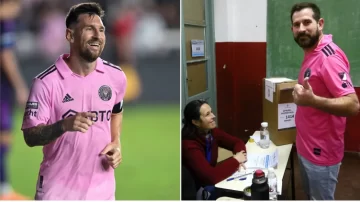 ¿Parecido? Fue a votar con la camiseta del Inter Miami y la gente le pidió fotos por su parecido con Messi ¿Parecido? Fue a votar con la camiseta del Inter Miami y la gente le pidió fotos por su parecido con Messi