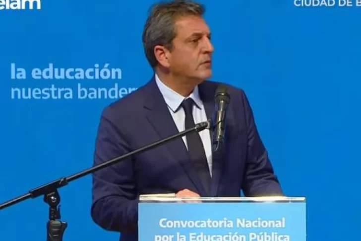 Massa buscará elevar hasta el 8% del PBI el gasto para Educación