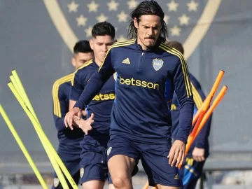 Las perlitas del primer entrenamiento de Cavani en Boca