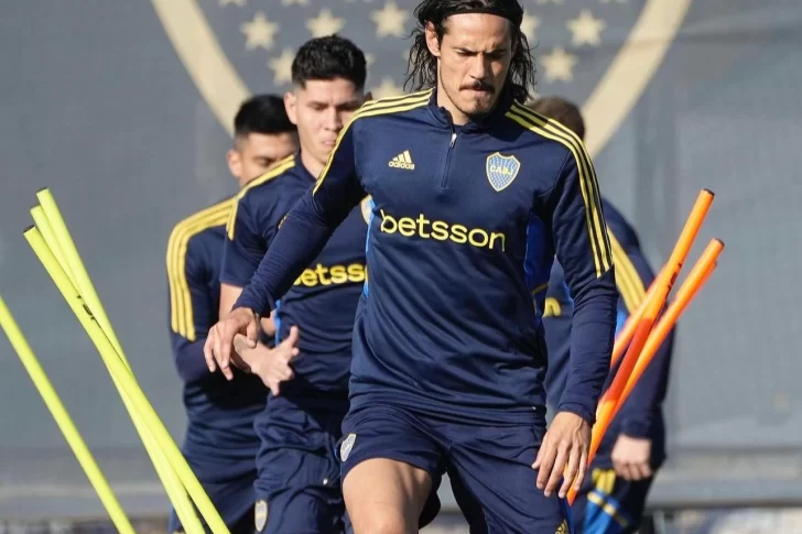 Las perlitas del primer entrenamiento de Cavani en Boca