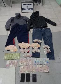 Dos detenidos y secuestro de dinero, ropa y celulares por el asalto a la empresaria Dos detenidos y secuestro de dinero, ropa y celulares por el asalto a la empresaria