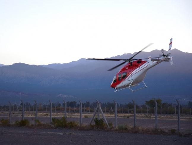 Joven con insuficiencia respiratoria fue trasladado en helicóptero al Hospital Rawson