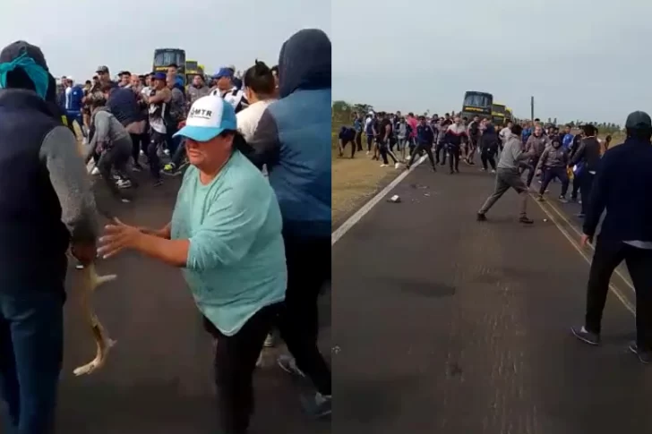 La barra brava de Talleres levantó un piquete a la fuerza para llegar a Chaco