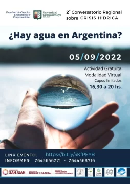 “¿Hay agua en Argentina?”, 2do conversatorio sobre crisis hídrica “¿Hay agua en Argentina?”, 2do conversatorio sobre crisis hídrica