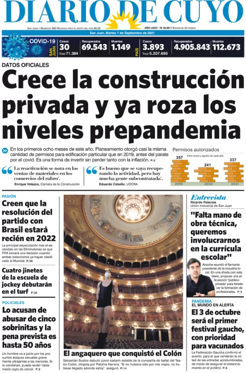 Tapa Edición 07 de Septiembre del 2021
