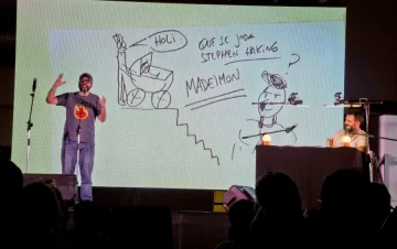 Más de 700 personas disfrutaron del stand up ilustrado de Liniers y Montt Más de 700 personas disfrutaron del stand up ilustrado de Liniers y Montt