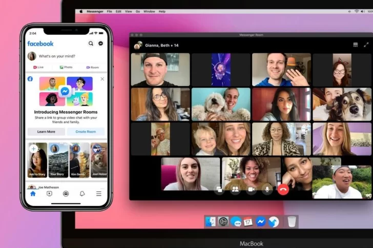Facebook lanzó Messenger Rooms para competir con las videollamadas de Zoom