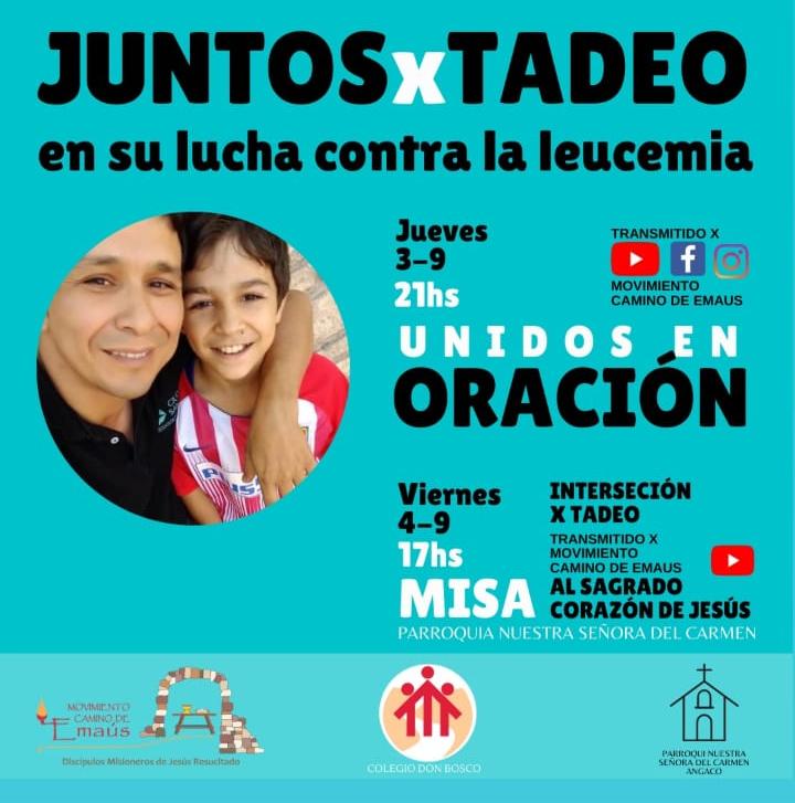 Convocan a una cadena de oración virtual por Tadeo, un nene que padece leucemia