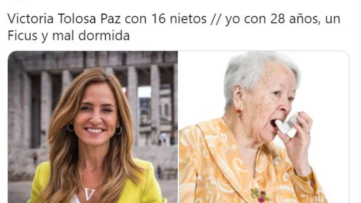 Victoria Tolosa Paz dijo que tiene 16 nietos y estallaron los memes