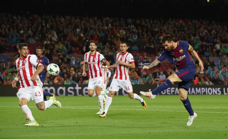 Con uno de Messi, Barcelona derrotó al Olympiakos Con uno de Messi, Barcelona derrotó al Olympiakos