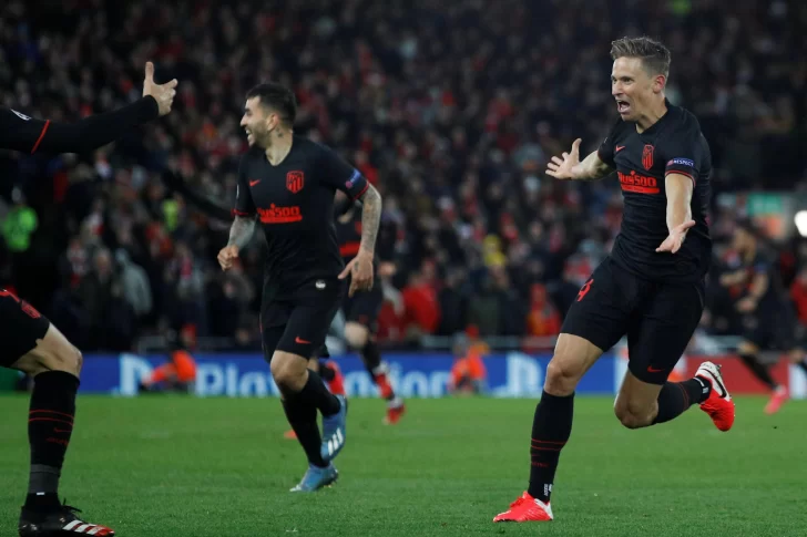 Atlético obtuvo el pase a cuartos tras darle vuelta el resultado al Liverpool